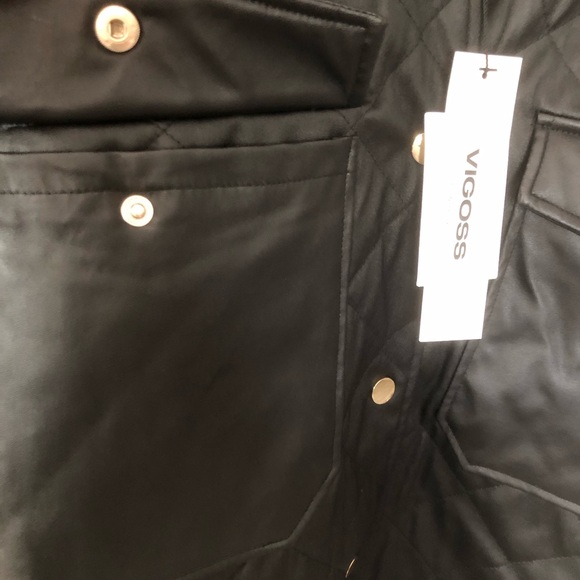 VIGOSS WOMEN’s FAUX LEATHER QUILTED JACKET SIZE M - Picture 10 of 10